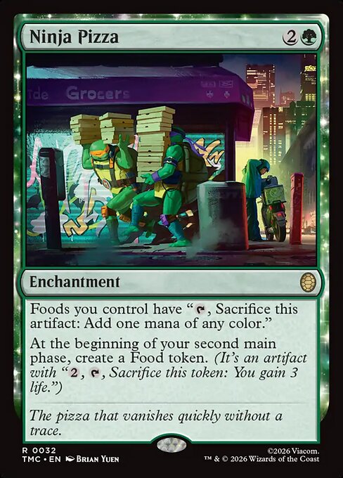 Ninja Pizza – Commander: Teenage Mutant Ninja Turtles (TMC-32) Magic: The Gathering card Hauptbild