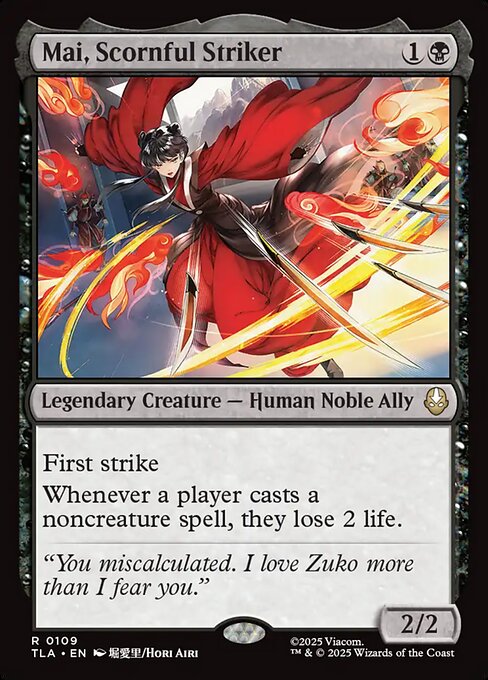 Mai, Scornful Striker – Magic: The Gathering | Avatar: The Last Airbender (TLA-109) Magic: The Gathering card