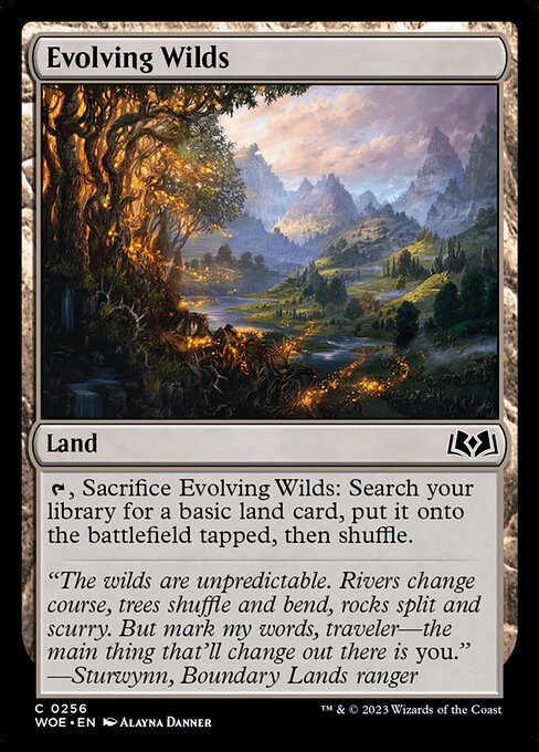Evolving Wilds – Wilds of Eldraine (WOE-256) Magic: The Gathering card Main image
