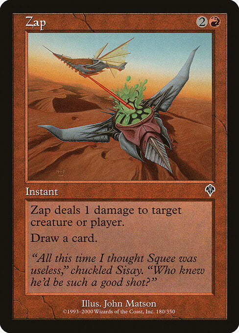Zap – Invasion (INV-180) Magic: The Gathering card | LC-REM-20260804-15151505408332-7502ce01-b762-40fe-a064-c7b20b08a722