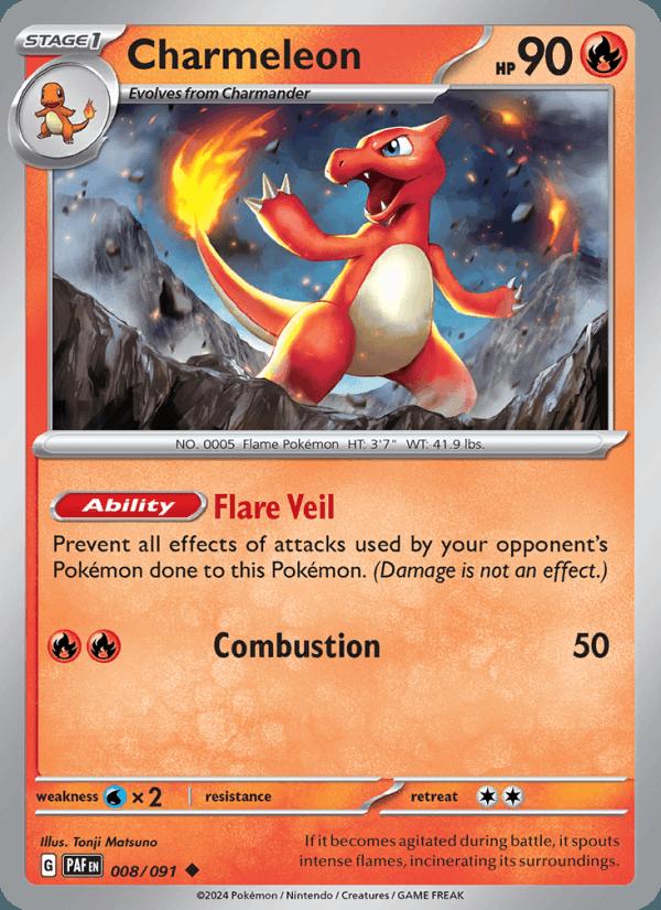 Charmeleon - Paldean Fates (Uncommon) [PAF-008] Hoofdafbeelding