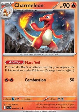Charmeleon - Paldean Fates (Uncommon) [PAF-008] Hover Image