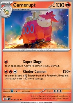 Camerupt - Paldean Fates (Uncommon) [PAF-012] Hover Image