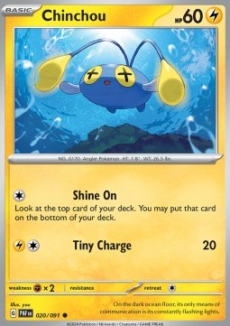 Chinchou - Paldean Fates (Common) [PAF-020] Hoofdafbeelding