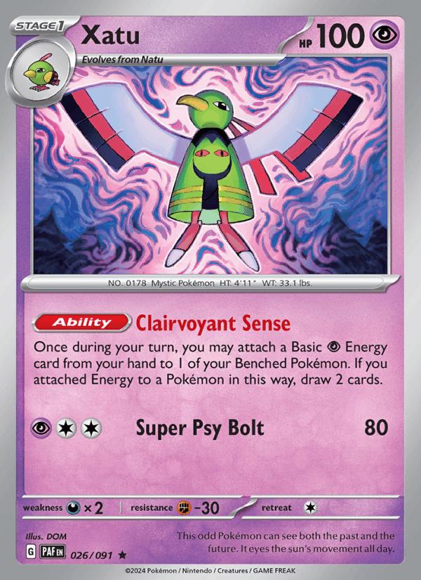 Xatu - Paldean Fates (Rare) [PAF-026] Hoofdafbeelding