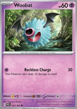 Woobat - Paldean Fates (Common) [PAF-032] Hoofdafbeelding