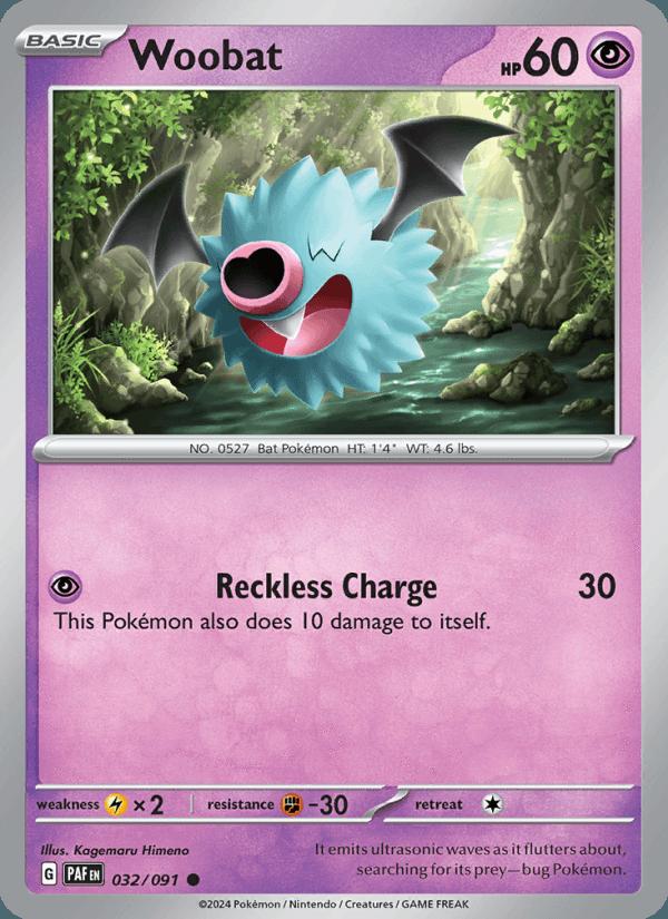 Woobat - Paldean Fates (Common) [PAF-032] Hauptbild
