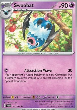 Swoobat - Paldean Fates (Uncommon) [PAF-033] Immagine principale del prodotto