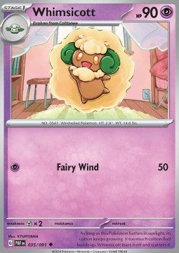 Whimsicott - Paldean Fates (Uncommon) [PAF-035] Immagine principale del prodotto