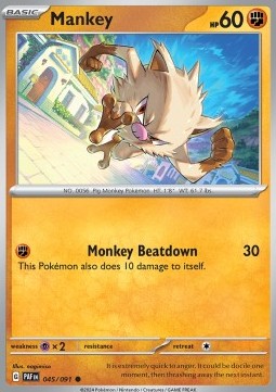 Mankey - Paldean Fates (Common) [PAF-045] Imagen principal del producto