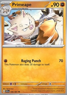 Primeape - Paldean Fates (Uncommon) [PAF-046] Hover Image
