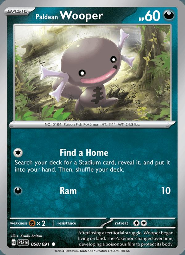 Paldean Wooper - Paldean Fates (Common) [PAF-058] Hauptbild