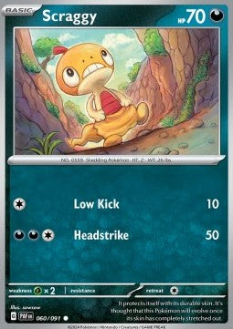 Scraggy - Paldean Fates (Common) [PAF-060] Immagine principale del prodotto