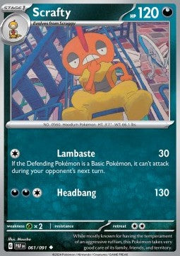 Scrafty - Paldean Fates (Uncommon) [PAF-061] Imagen principal del producto