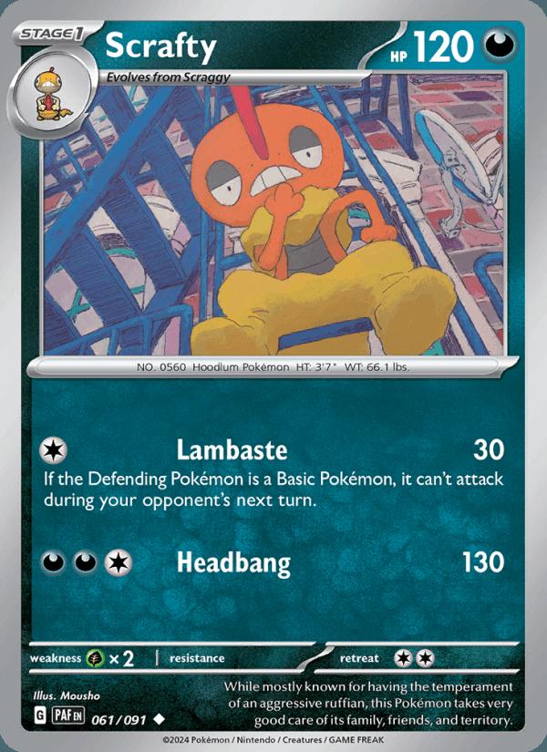 Scrafty - Paldean Fates (Uncommon) [PAF-061] Hauptbild