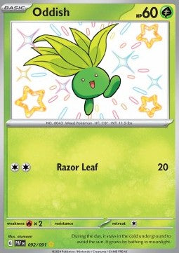 Oddish - Paldean Fates (Shiny Rare) [PAF-092] Main image