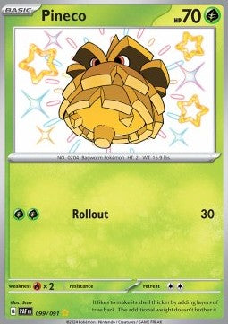 Pineco - Paldean Fates (Shiny Rare) [PAF-099] Immagine principale del prodotto