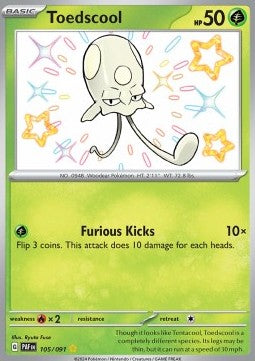Toedscool - Paldean Fates (Shiny Rare) [PAF-105] Immagine principale del prodotto