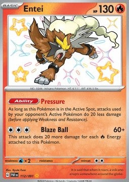 Entei - Paldean Fates (Shiny Rare) [PAF-112] Hover Image