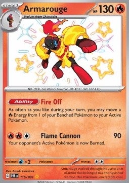 Armarouge - Paldean Fates (Shiny Rare) [PAF-115] Immagine principale del prodotto