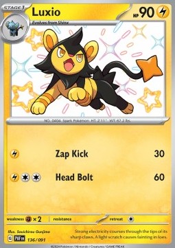 Luxio - Paldean Fates (Shiny Rare) [PAF-136] Imagen principal del producto
