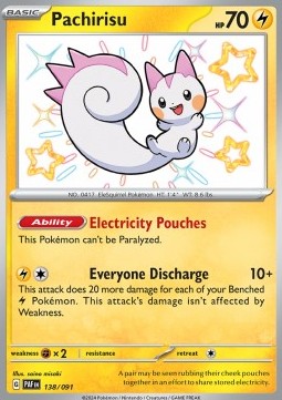 Pachirisu - Paldean Fates (Shiny Rare) [PAF-138] Imagen principal del producto