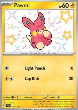 Pawmi - Paldean Fates (Shiny Rare) [PAF-142] Immagine principale del prodotto