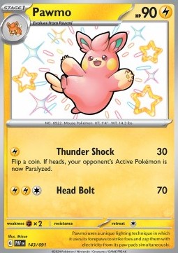 Pawmo - Paldean Fates (Shiny Rare) [PAF-143] Hover Image