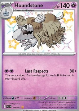 Houndstone - Paldean Fates (Shiny Rare) [PAF-168] Imagen principal del producto