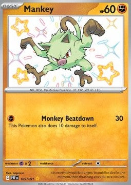 Mankey - Paldean Fates (Shiny Rare) [PAF-169] Imagen principal del producto