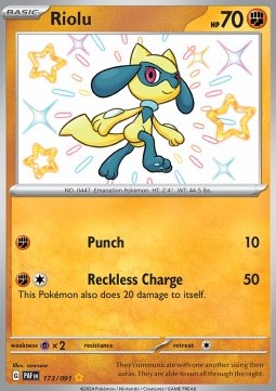 Riolu - Paldean Fates (Shiny Rare) [PAF-173] Hover Image