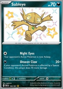 Sableye - Paldean Fates (Shiny Rare) [PAF-184] Hover Image