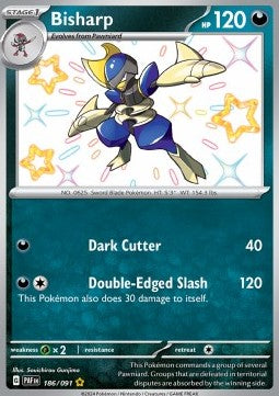Bisharp - Paldean Fates (Shiny Rare) [PAF-186] Immagine principale del prodotto