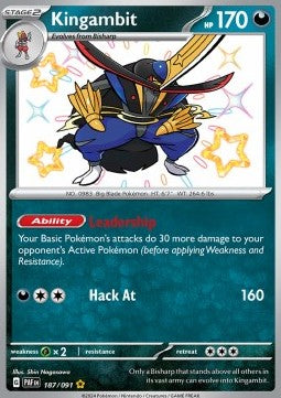 Kingambit - Paldean Fates (Shiny Rare) [PAF-187] Immagine principale del prodotto