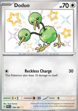 Doduo - Paldean Fates (Shiny Rare) [PAF-199] Hoofdafbeelding