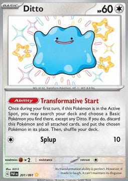 Ditto - Paldean Fates (Shiny Rare) [PAF-201] Hover Image