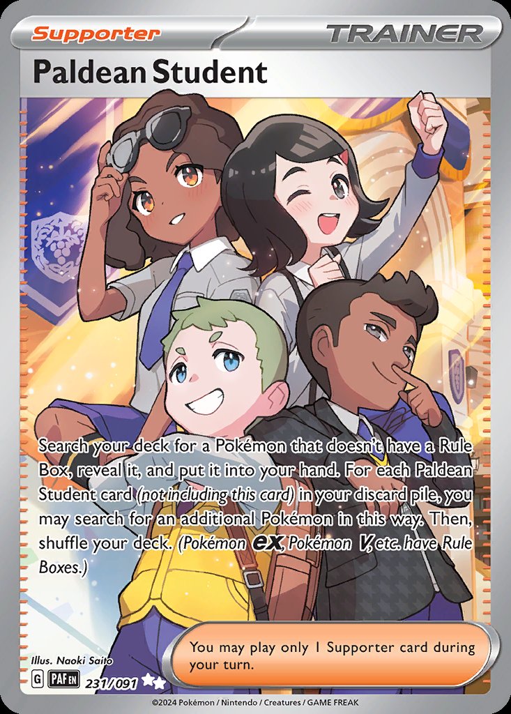 Paldean Student - Paldean Fates (Ultra Rare) [PAF-231] Hauptbild