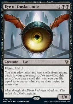 Eye of Duskmantle - Commander: Murders at Karlov Manor (Rare) [MKC-27] Hoofdafbeelding