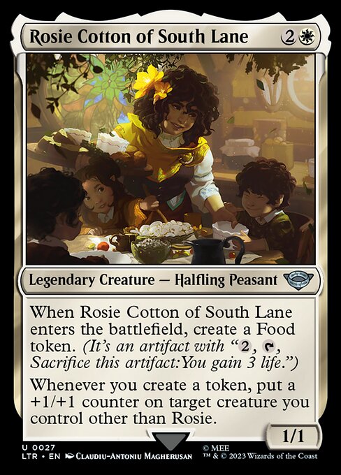 Rosie Cotton of South Lane – The Lord of the Rings: Tales of Middle-earth (LTR-27) Magic: The Gathering card