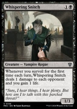 Whispering Snitch - Commander: Murders at Karlov Manor (Uncommon) [MKC-144] Hoofdafbeelding