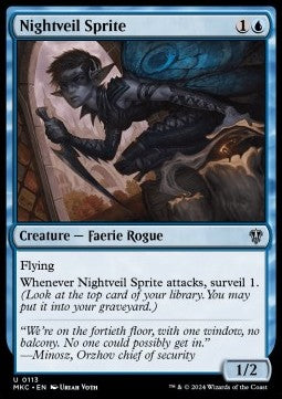 Nightveil Sprite - Commander: Murders at Karlov Manor (Uncommon) [MKC-113] Hoofdafbeelding