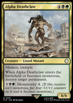 Alpha Deathclaw - Universes Beyond: Fallout (Rare) [PIP-91] Hover Image