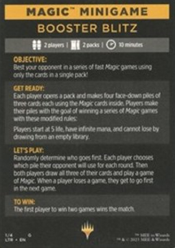 Magic Minigame: Booster Blitz - The Lord of the Rings: Tales of Middle-earth: Extras (Tip Card) [XLTR-G1] Immagine principale del prodotto