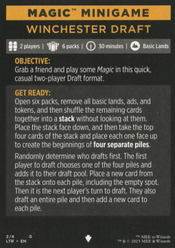 Magic Minigame: Winchester Draft - The Lord of the Rings: Tales of Middle-earth: Extras (Tip Card) [XLTR-G2] Immagine principale del prodotto