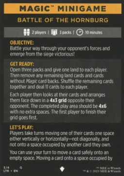 Magic Minigame: Battle of the Hornburg - The Lord of the Rings: Tales of Middle-earth: Extras (Tip Card) [XLTR-G3] Immagine principale del prodotto