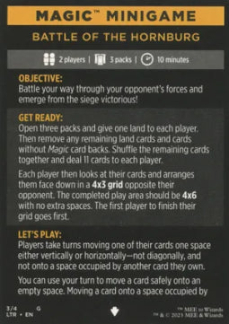 Magic Minigame: Battle of the Hornburg - The Lord of the Rings: Tales of Middle-earth: Extras (Tip Card) [XLTR-G3]