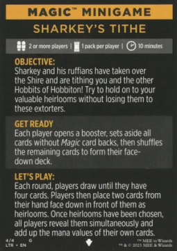 Magic Minigame: Sharkey's Tithe - The Lord of the Rings: Tales of Middle-earth: Extras (Tip Card) [XLTR-G4] Immagine principale del prodotto