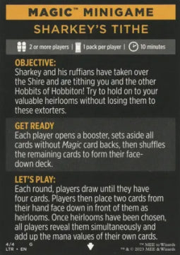 Magic Minigame: Sharkey's Tithe - The Lord of the Rings: Tales of Middle-earth: Extras (Tip Card) [XLTR-G4]