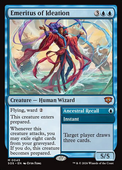 Emeritus of Ideation // Ancestral Recall – Secrets of Strixhaven (SOS-45) Magic: The Gathering card | LC-REM-20260804-15765058879820-75961d36-acf6-425f-9698-0bf52af74f31