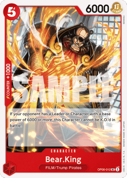 Bear.King (OP06-012) - Wings of the Captain (Uncommon) [OP06-012] Imagen principal del producto